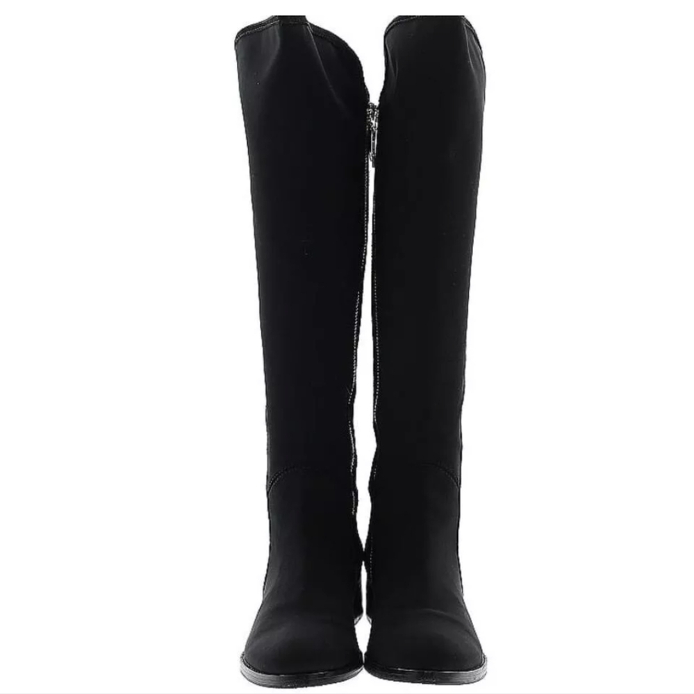Women's Donald J Pliner "NABA-D" Crepe Elastic Tall Boots in Black Color US SZ 8